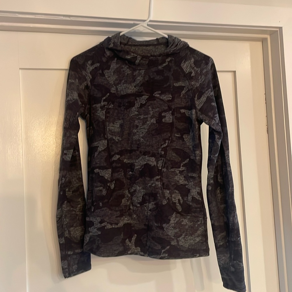 Lululemon Blue Camo Pullover Hoodie